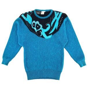 90s teal embellished sweater 1990s vintage